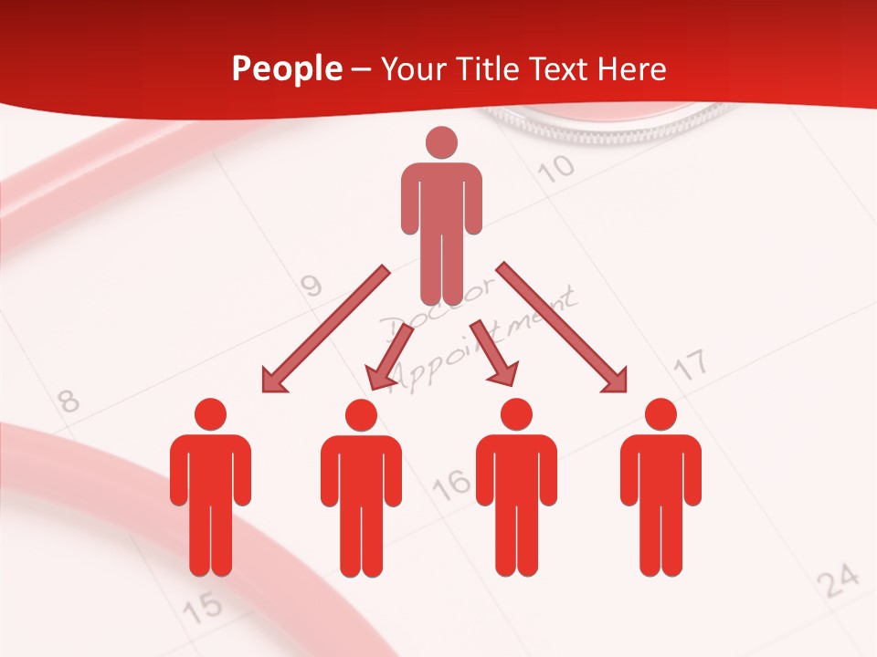 Planner Stethoscope Red PowerPoint Template