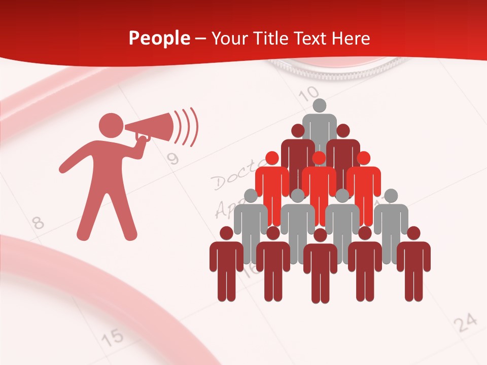Planner Stethoscope Red PowerPoint Template