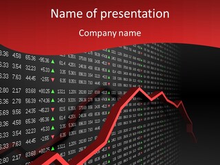 Stock Data Depression PowerPoint Template