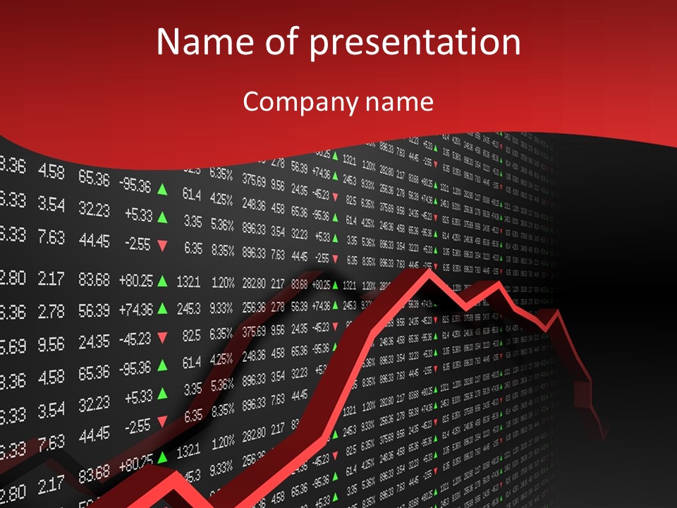 Stock Data Depression PowerPoint Template