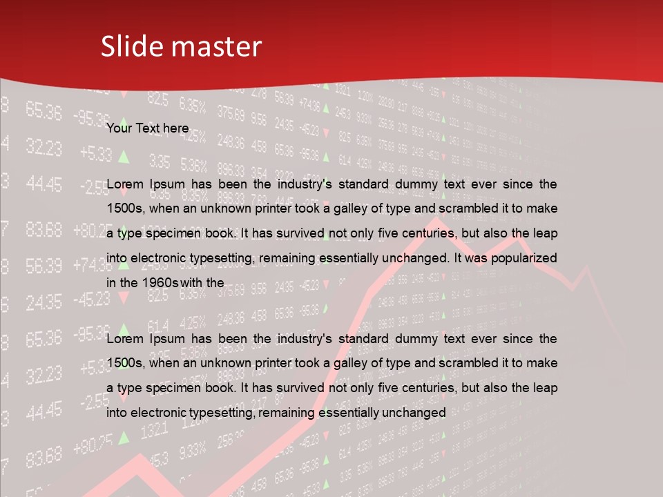 Stock Data Depression PowerPoint Template