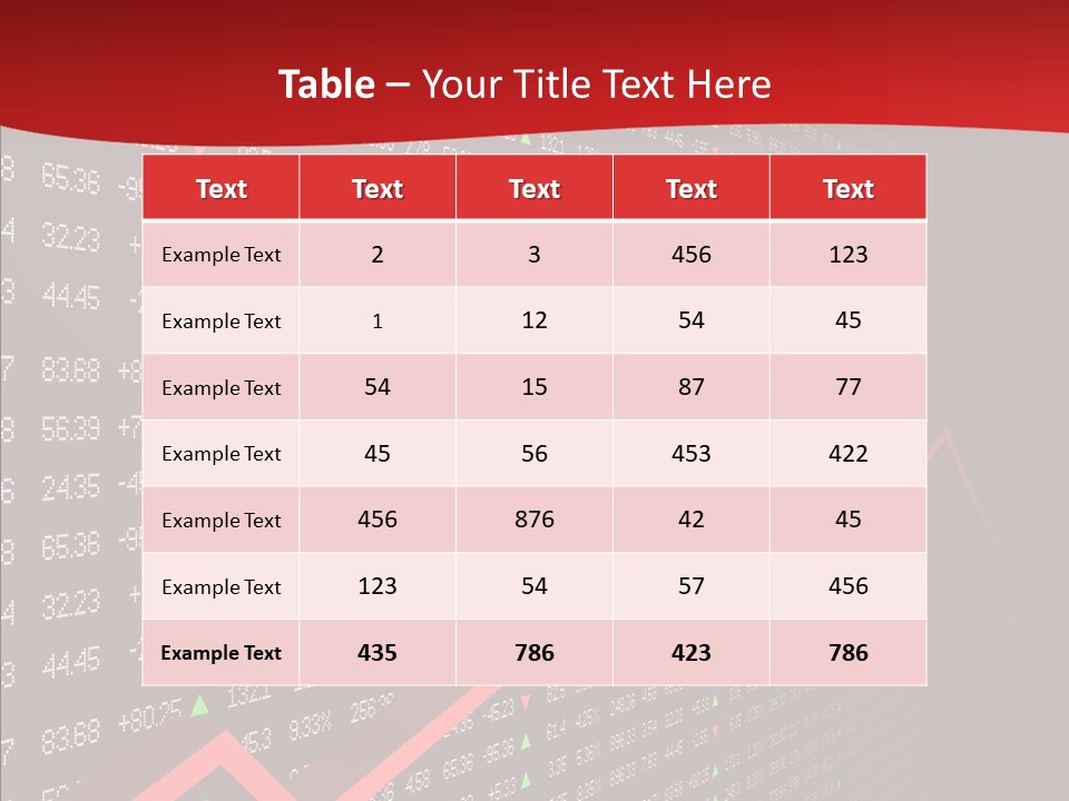 Stock Data Depression PowerPoint Template