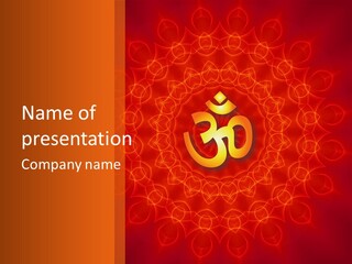 Aum Buddhism Yantra PowerPoint Template