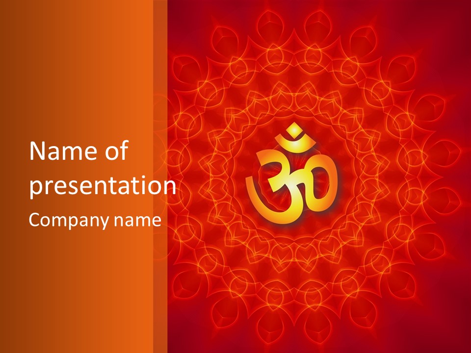 Aum Buddhism Yantra PowerPoint Template