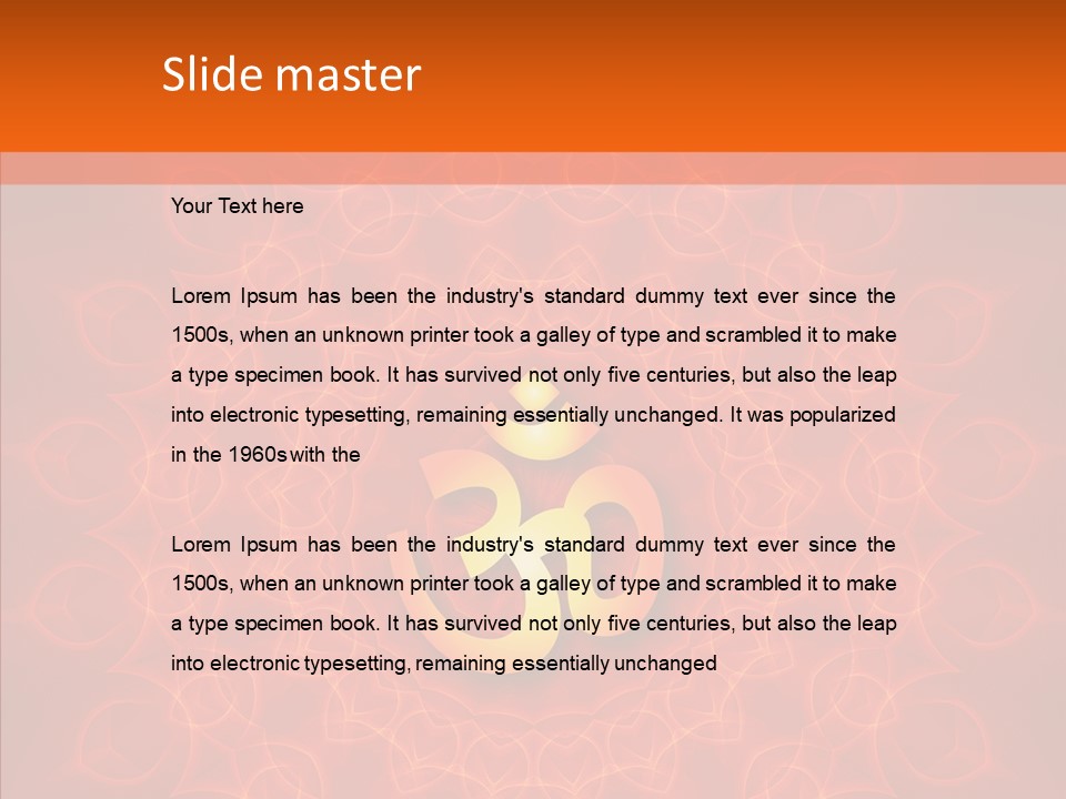 Aum Buddhism Yantra PowerPoint Template
