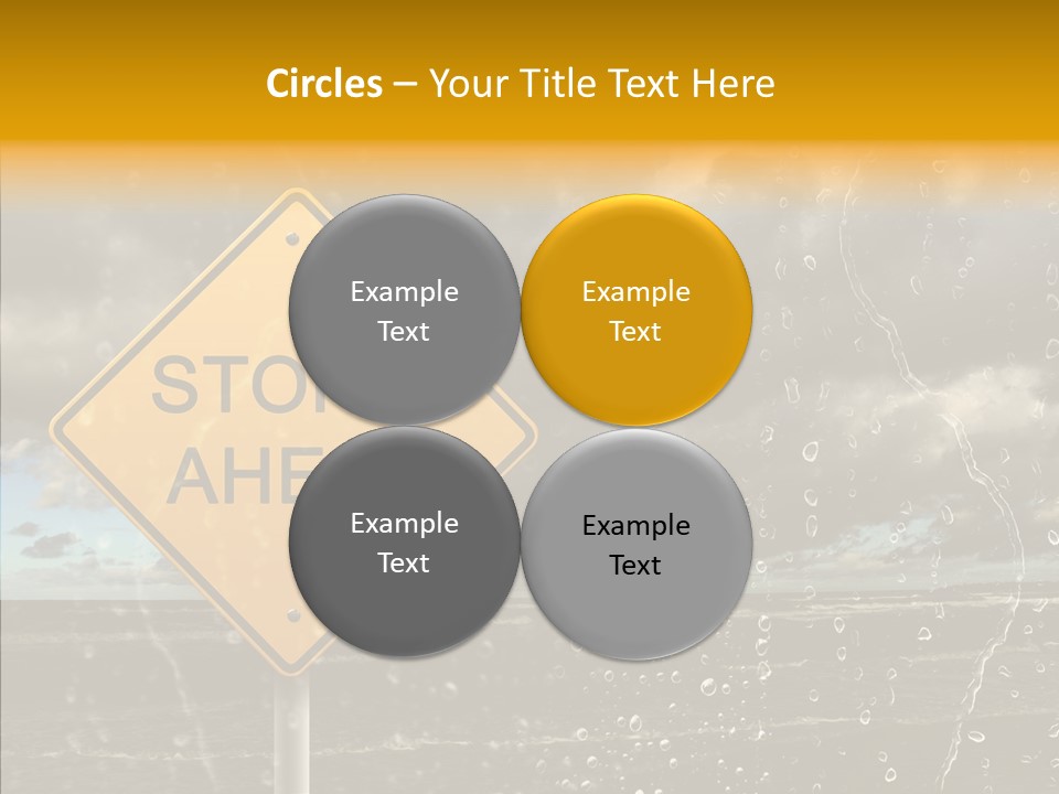 Roadsign Sign Dangerous PowerPoint Template