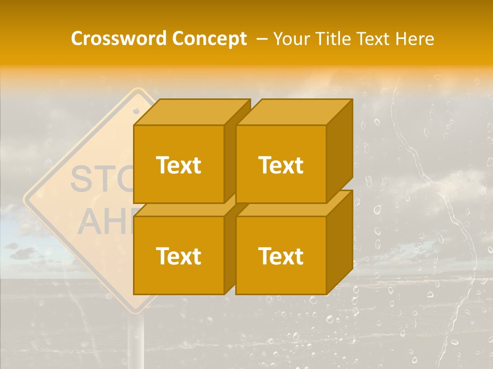 Roadsign Sign Dangerous PowerPoint Template