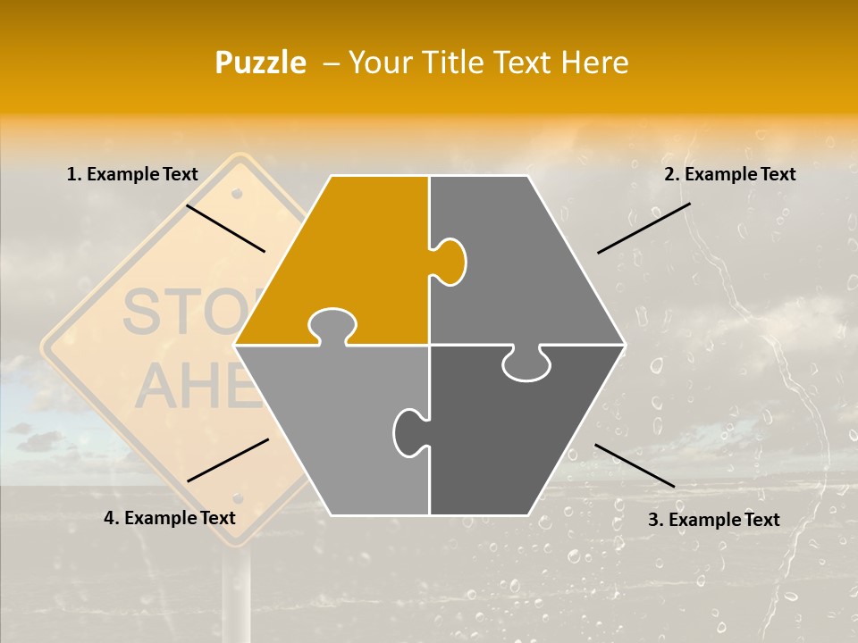 Roadsign Sign Dangerous PowerPoint Template