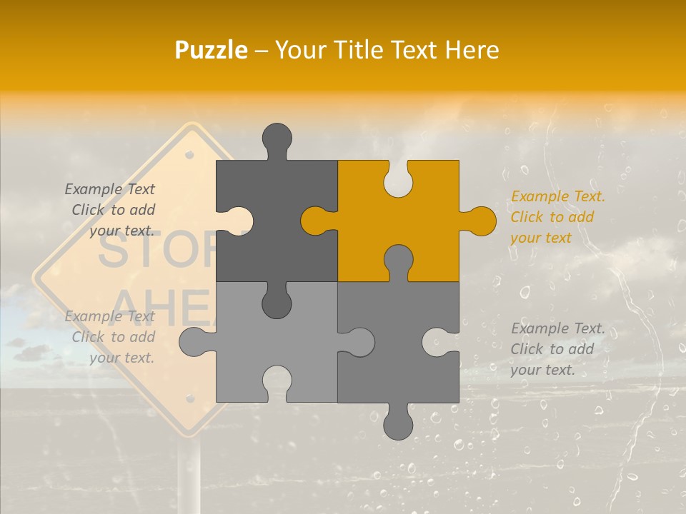 Roadsign Sign Dangerous PowerPoint Template