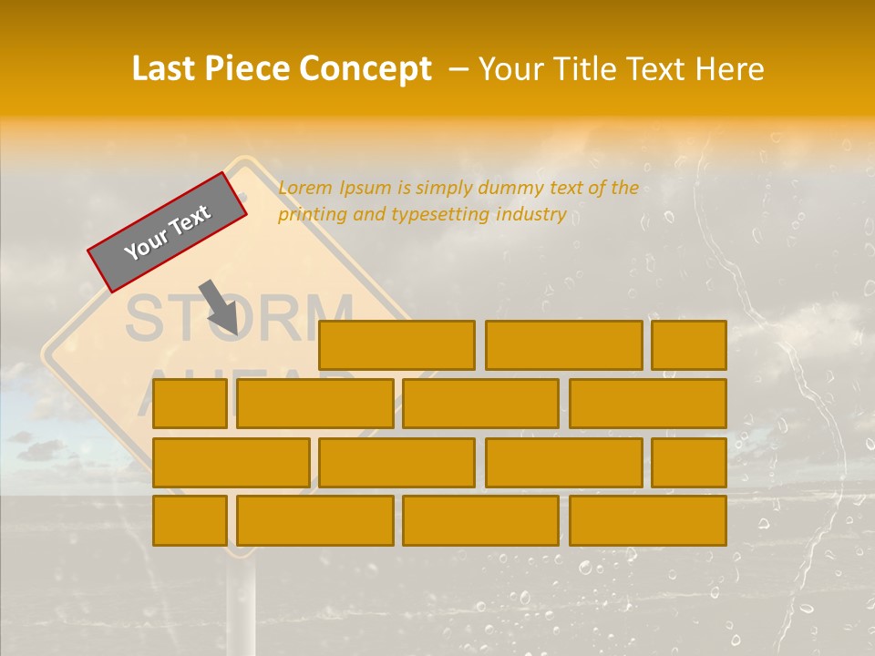 Roadsign Sign Dangerous PowerPoint Template
