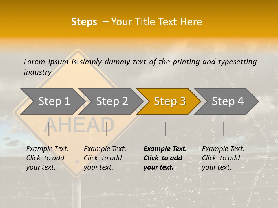 Roadsign Sign Dangerous PowerPoint Template