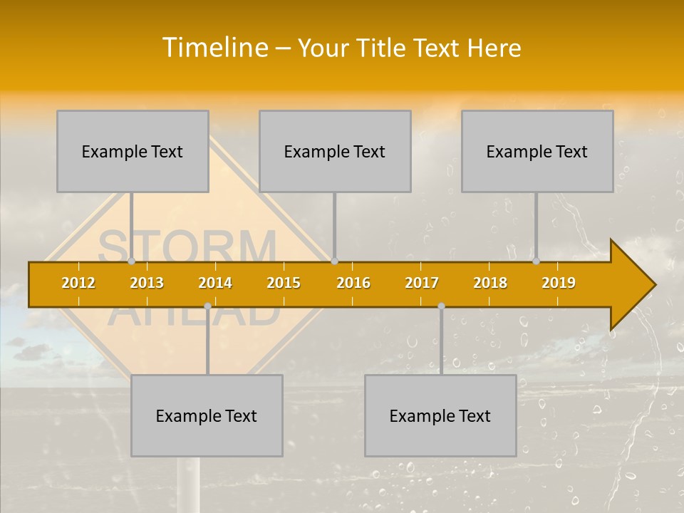 Roadsign Sign Dangerous PowerPoint Template