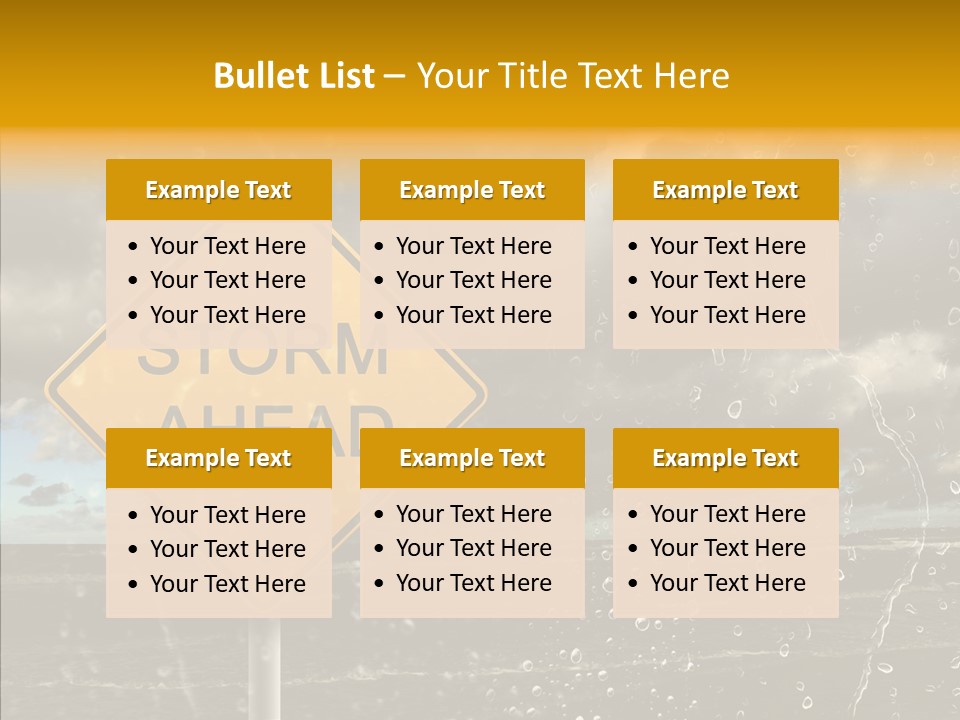 Roadsign Sign Dangerous PowerPoint Template