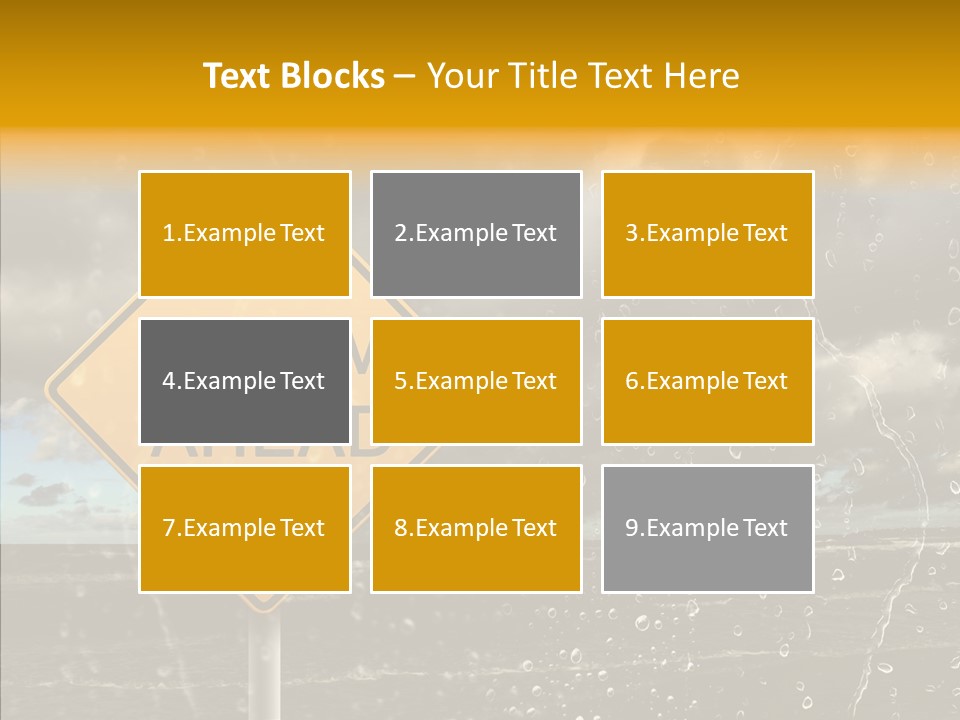 Roadsign Sign Dangerous PowerPoint Template