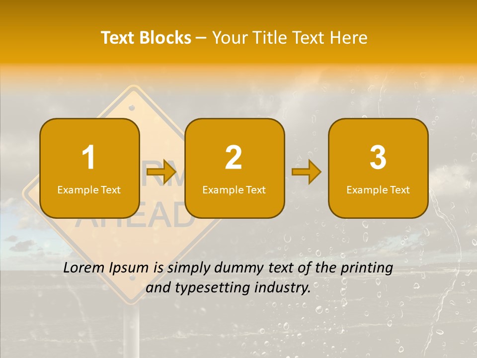 Roadsign Sign Dangerous PowerPoint Template