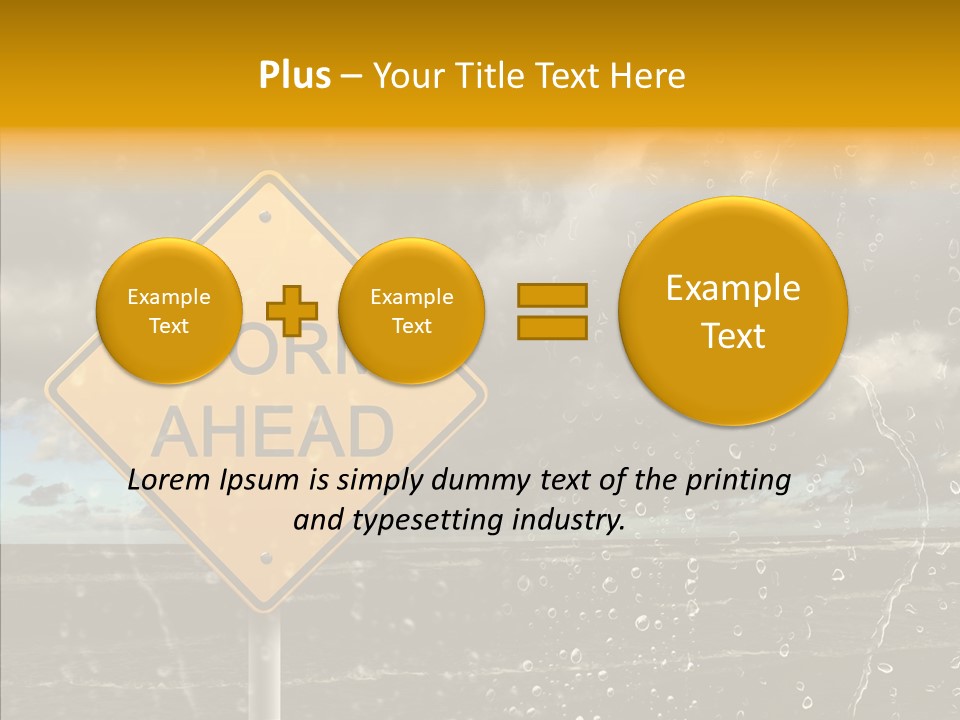Roadsign Sign Dangerous PowerPoint Template
