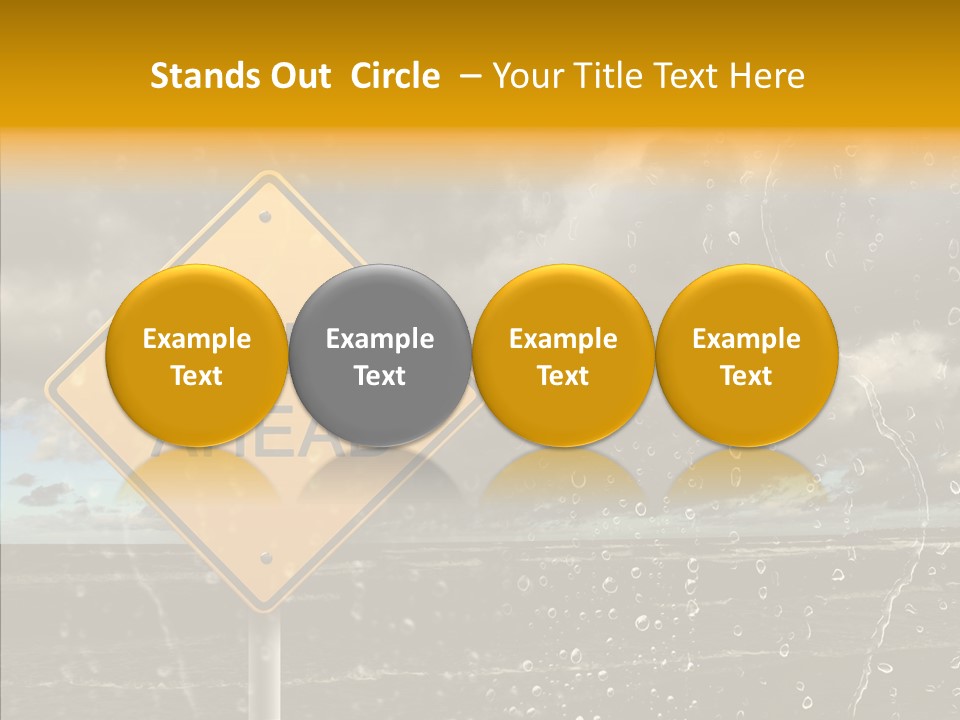 Roadsign Sign Dangerous PowerPoint Template