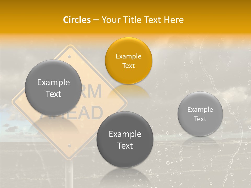 Roadsign Sign Dangerous PowerPoint Template