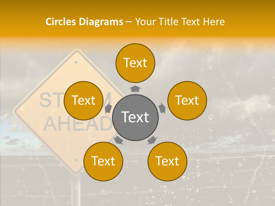 Roadsign Sign Dangerous PowerPoint Template