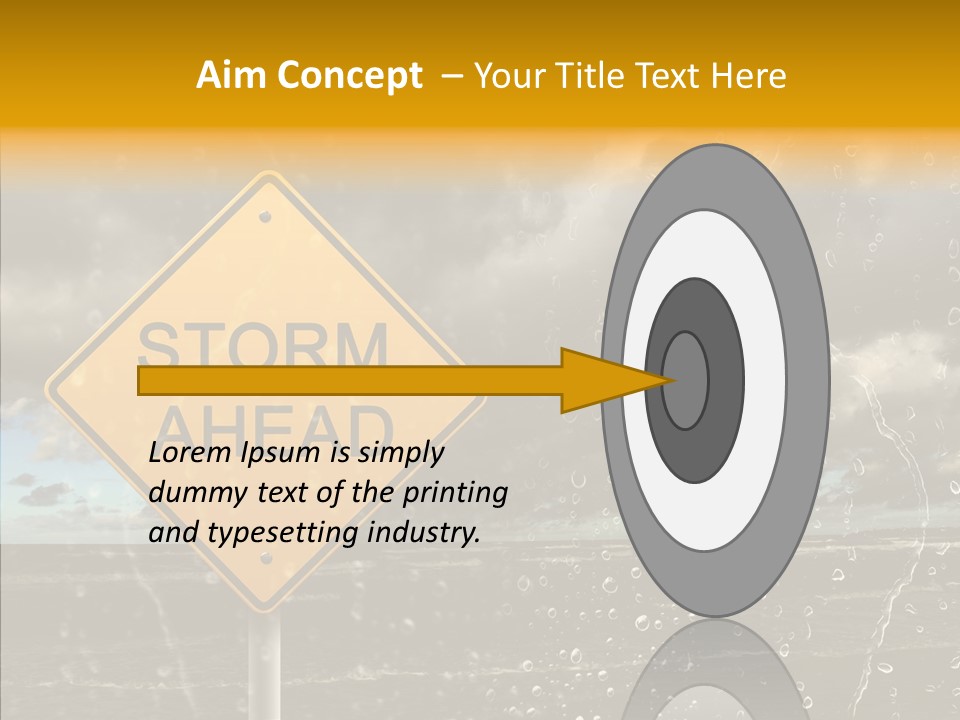 Roadsign Sign Dangerous PowerPoint Template