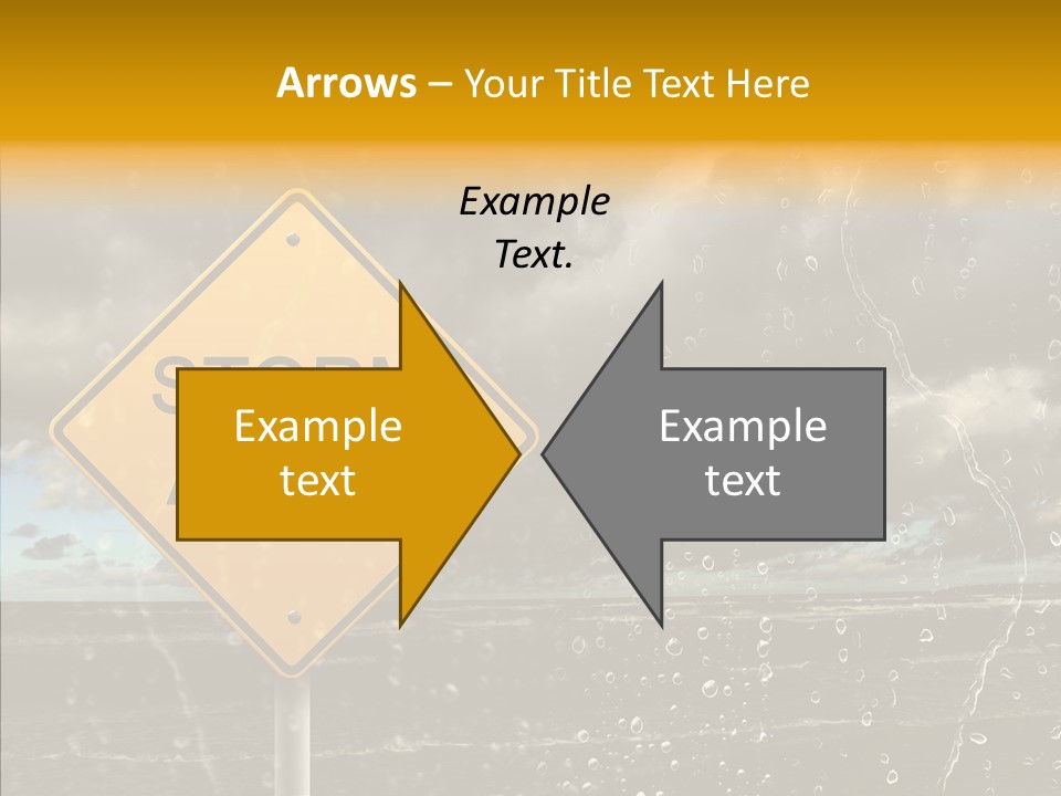Roadsign Sign Dangerous PowerPoint Template
