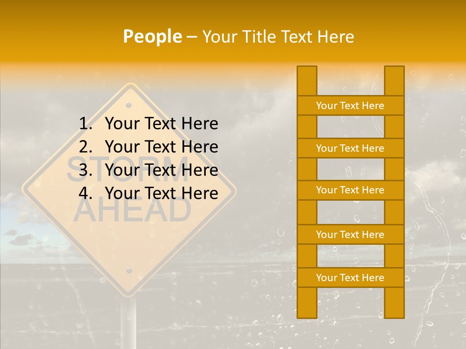 Roadsign Sign Dangerous PowerPoint Template