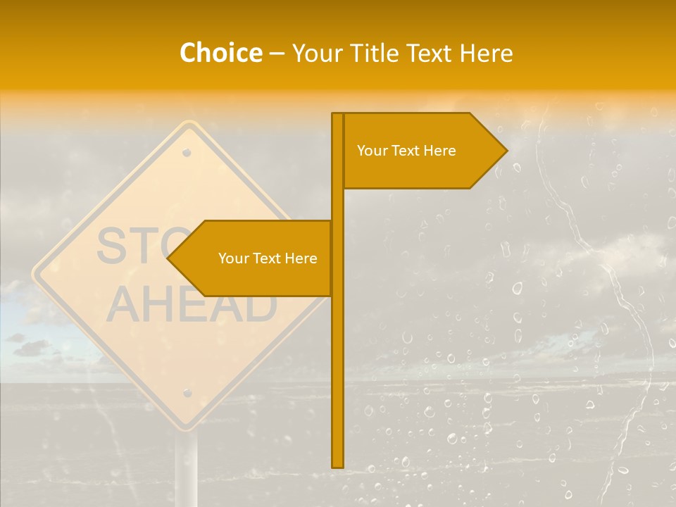 Roadsign Sign Dangerous PowerPoint Template