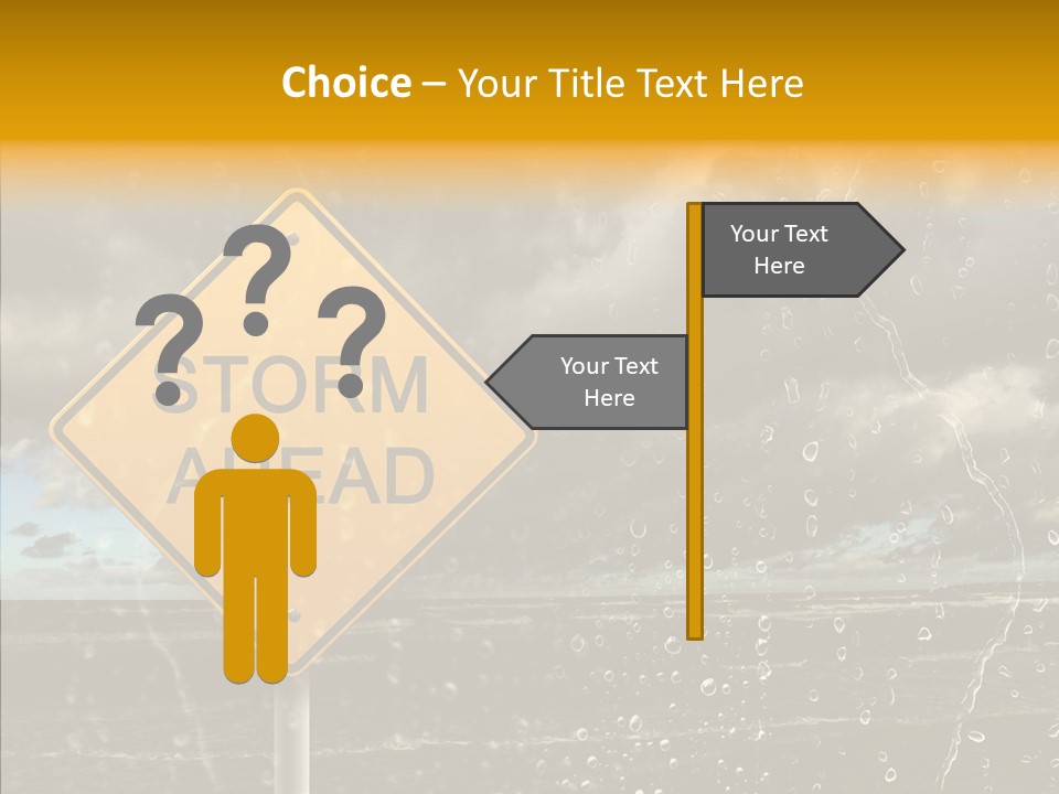 Roadsign Sign Dangerous PowerPoint Template