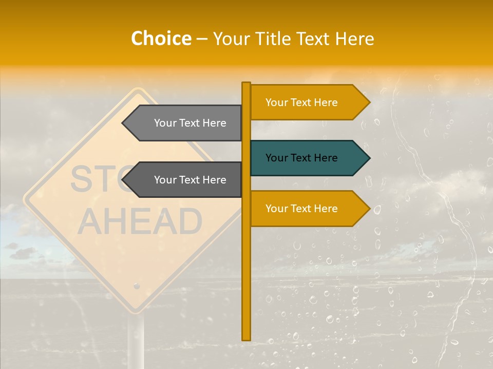 Roadsign Sign Dangerous PowerPoint Template