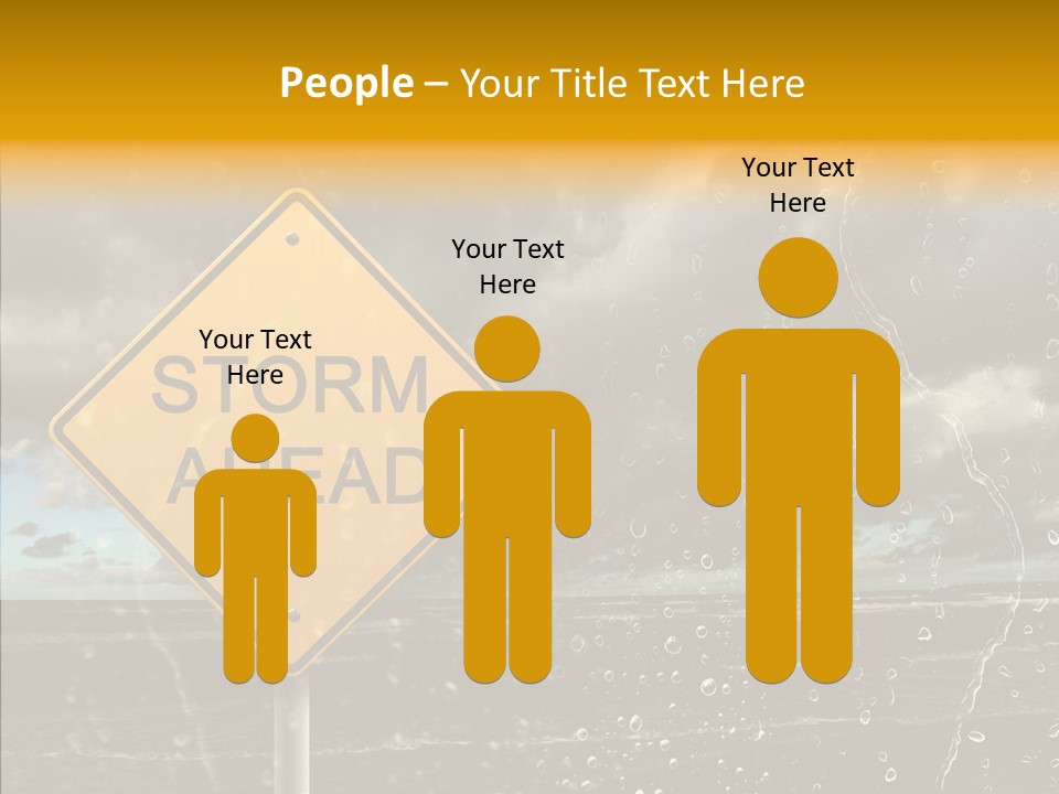 Roadsign Sign Dangerous PowerPoint Template