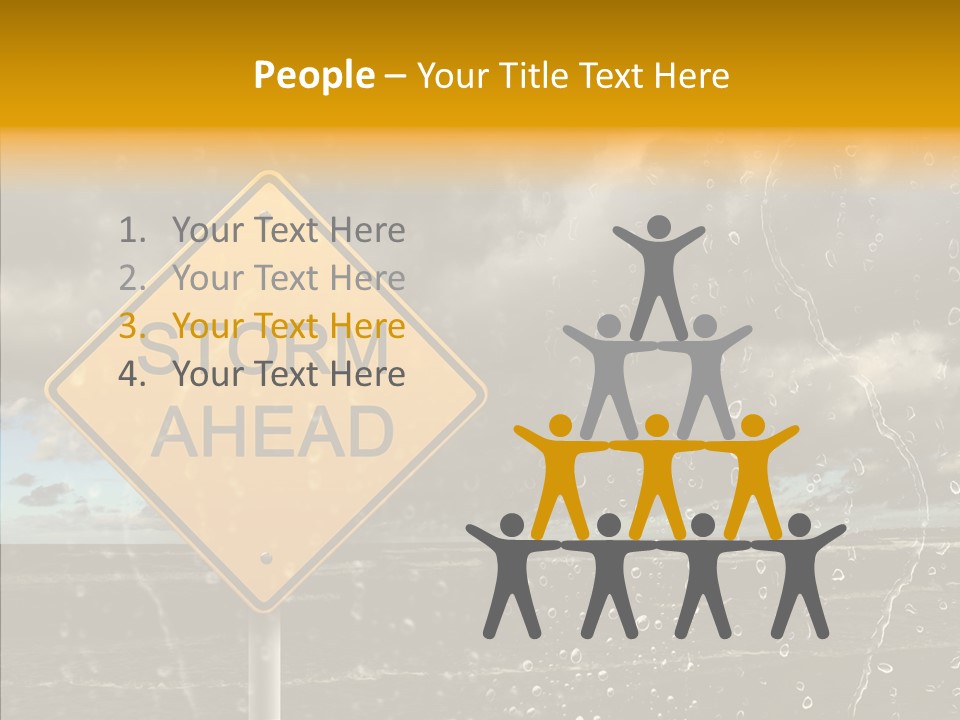 Roadsign Sign Dangerous PowerPoint Template