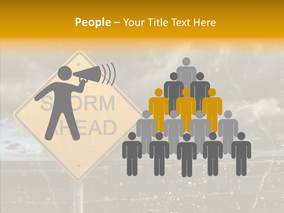 Roadsign Sign Dangerous PowerPoint Template