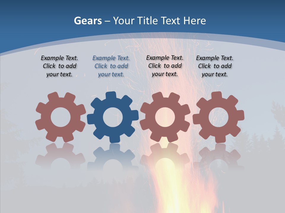 Ash Coal Firewood PowerPoint Template