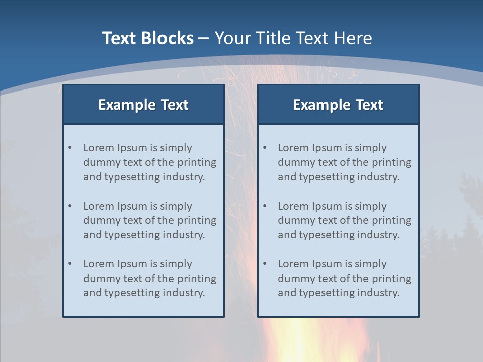 Ash Coal Firewood PowerPoint Template