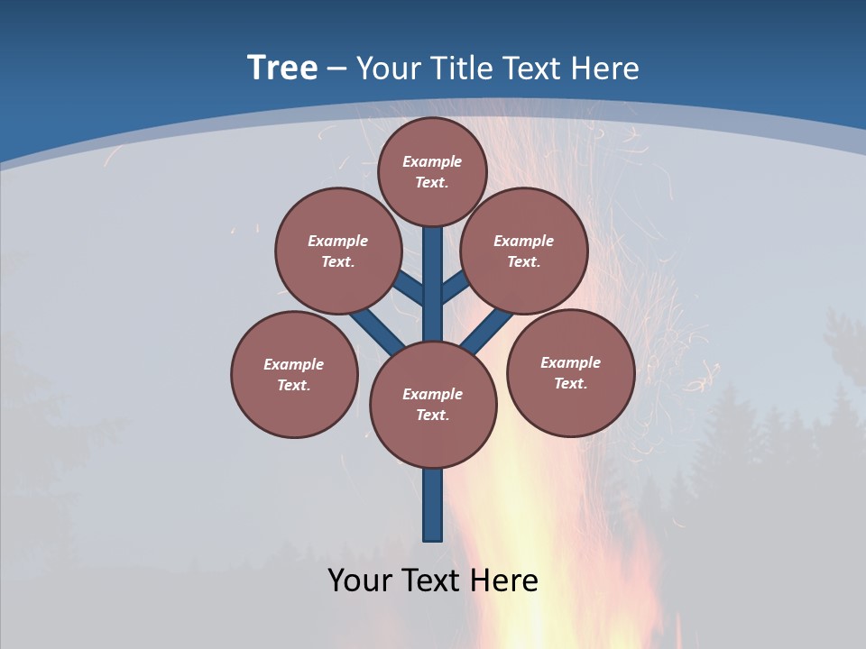 Ash Coal Firewood PowerPoint Template