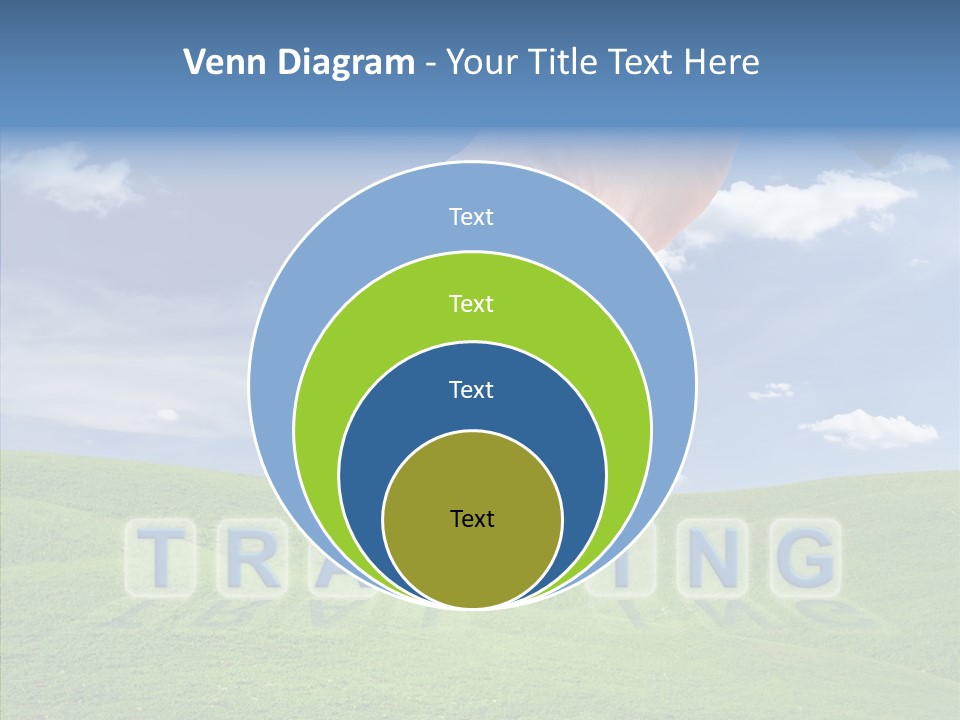 A Person's Hand Reaching For A Word In The Sky PowerPoint Template