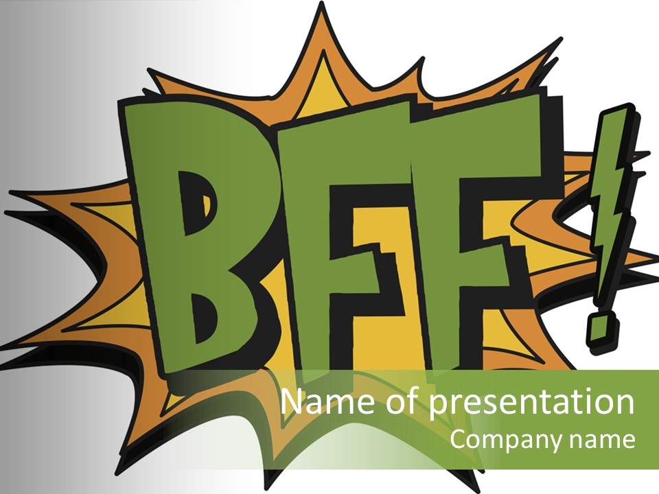 Artistic Best Friends Forever Abstract PowerPoint Template