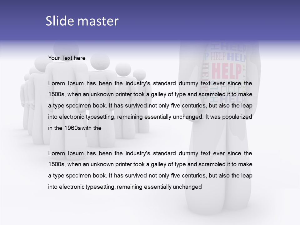 Unique Depressed Help PowerPoint Template