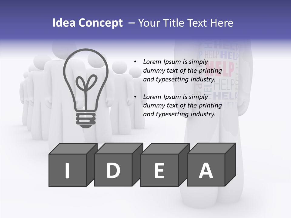 Unique Depressed Help PowerPoint Template