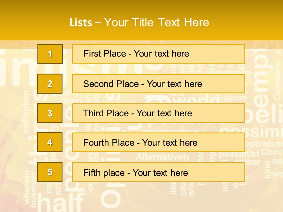 Possible International Pessimist PowerPoint Template