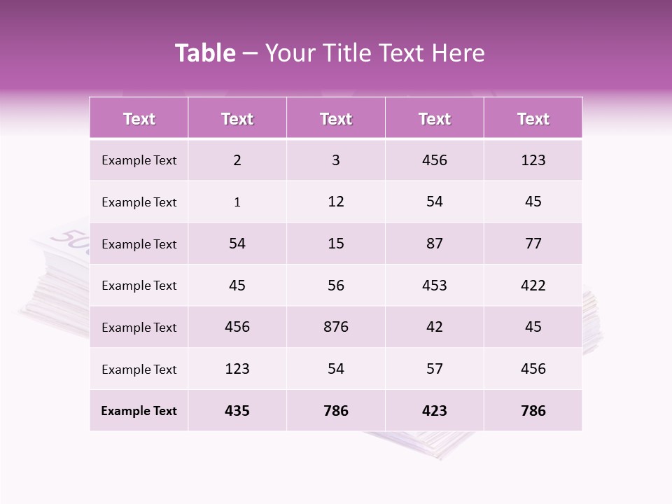 Europe Banknote Research PowerPoint Template