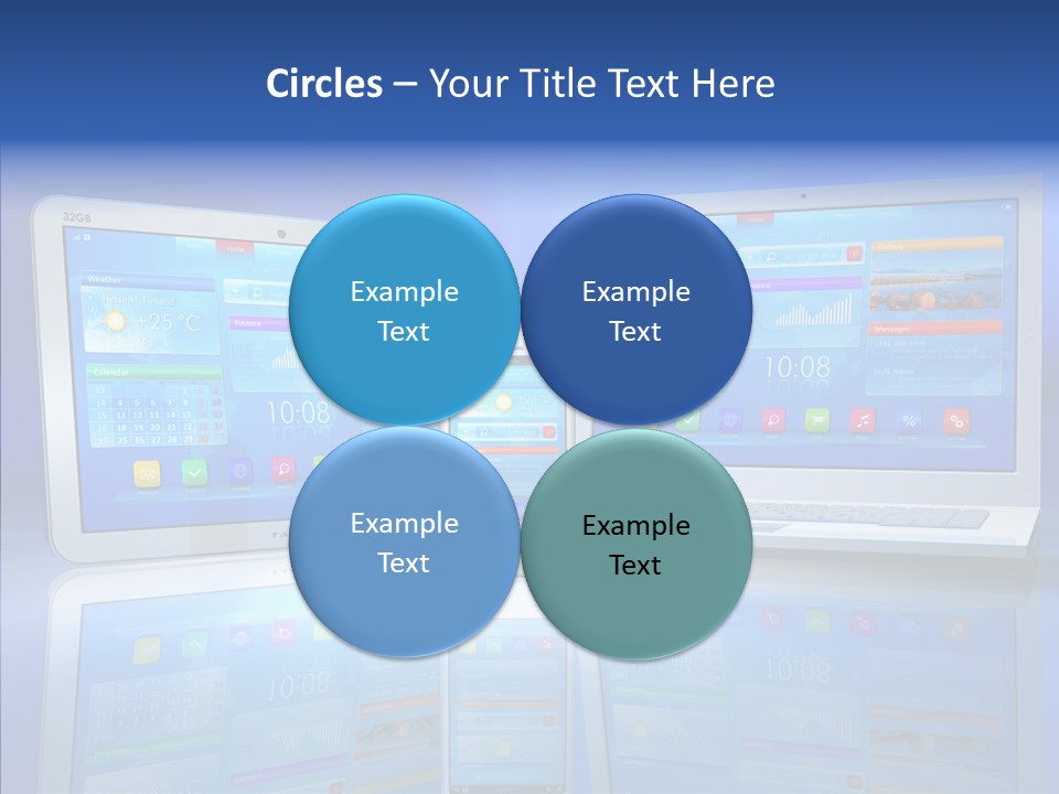 White Smartphone Pda PowerPoint Template