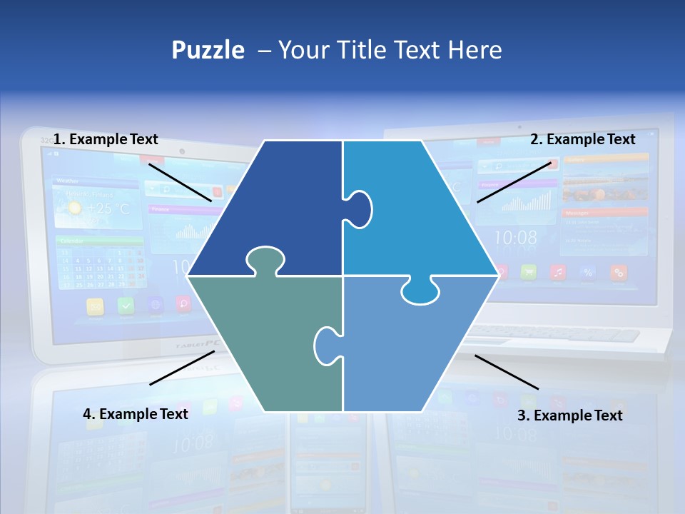 White Smartphone Pda PowerPoint Template