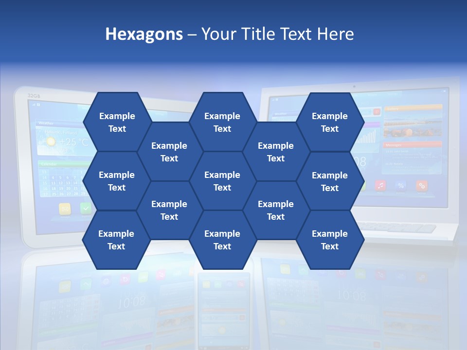 White Smartphone Pda PowerPoint Template