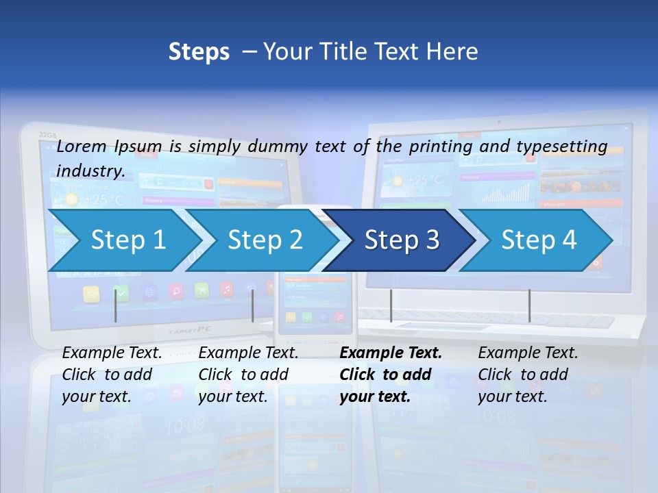 White Smartphone Pda PowerPoint Template