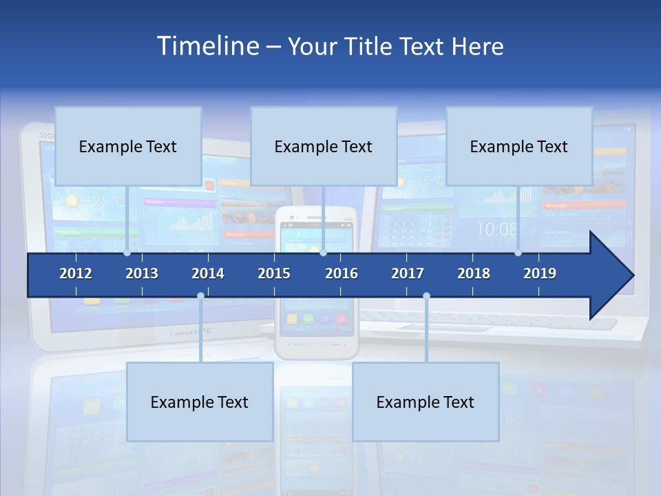 White Smartphone Pda PowerPoint Template