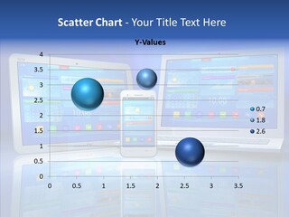 White Smartphone Pda PowerPoint Template