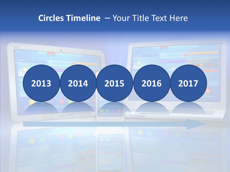 White Smartphone Pda PowerPoint Template