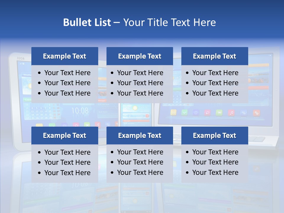White Smartphone Pda PowerPoint Template