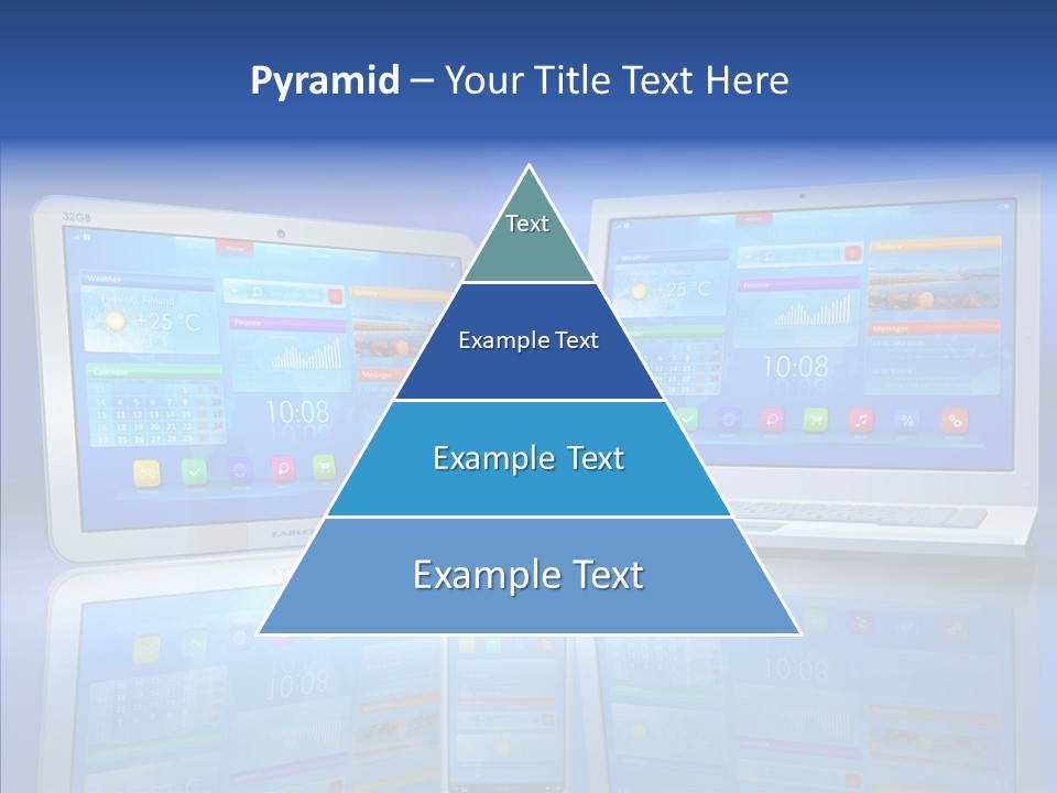 White Smartphone Pda PowerPoint Template